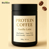 OEM Private Label High Protein Coffee Powder 20g Protein/100mg Caffeine Zero Artificial Flavors Sweeteners Factory Protein