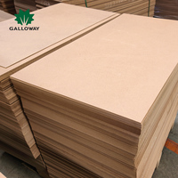 Tablero de MDF Crudo de 18 mm, Tablero de Fibra de Alta Densidad, Panel de Madera MDF/HDF Liso, Láminas de 1220x2440 mm para Armarios de Hotel, Molduras de Zócalo