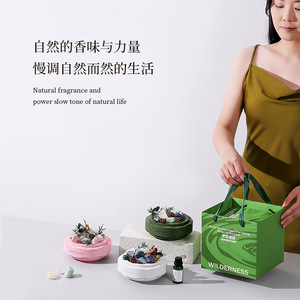 หินคริสตัลอโรมาเธอราพี กลิ่นหอมติดทนนาน 15-30 วัน ของตกแต่งโต๊ะทำงาน บรรจุในกล่องของขวัญ - Product Image 3