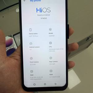 สมาร์ทโฟน HOT 70 Pro+ 5G แรม 8GB รอม 512GB ชิปเซ็ต Helio G100 กล้องหลัง 50MP กล้องหน้า 32MP แบตเตอรี่ 5000mAh ระบบปฏิบัติการ Android - Product Image 5
