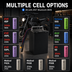 Batteria al Litio Personalizzata 72V 25Ah 20S5P 220A con BMS Bluetooth ANT e Cassa Metallica per Mini Bici Elettrica Tuttio Soleil01 - Product Image 6