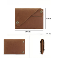Dompet Koin Kulit Asli Mewah Custom Logo, Tempat Kartu ID dan Koin, Grosir Pabrik, Tempat Kartu Kredit Kulit Mewah