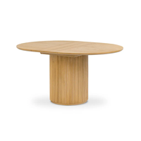 Table à manger extensible moderne en MDF de qualité supérieure, avec base côtelée, pour la maison et l'hôtel – Direct Usine