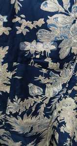 Floral Print Maxi Robe Loose Fit <b>Three</b> Quarter Sleeve Collared Neck Woven Velvet Casual Summer Dressing Gown With Belt - Product Image 3