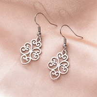 Boucles d'oreilles en filigrane en acier inoxydable pour femmes Vintage couleur or boucles d'oreilles bohème bijoux cadeaux de noël en gros