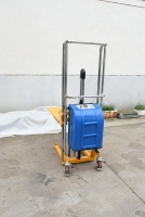 EJ4085 Transpalette semi-électrique portable 400 kg avec batterie au plomb-acide, pneus pleins 4x4 pour allées étroites (avec panneau)