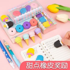 Juego de Borradores con Diseño de Postres, Material TPR, Diseño de Dibujos Animados, para Niños, Regalo de Papelería Escolar, Borrador para Dibujar - Product Image 2