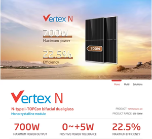 แผงโซลาร์เซลล์แบบสองหน้า N-Type TSM-NEG21C.20 ประสิทธิภาพสูง กำลังไฟ 680-700 วัตต์ พร้อมกระจกสองชั้น มีสินค้าในสต็อก - Product Image 2