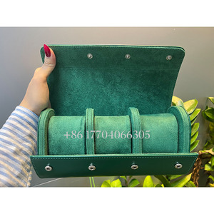 Luxury 3-Slot Leather Watch <b>Roll</b> Custom Anti-Scratch Water Resistant Travel Case Display <b>Box</b> - Product Image 1