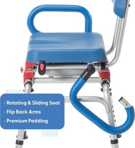 <span class=keywords><strong>Chaise</strong></span> de douche rotative <span class=keywords><strong>pour</strong></span> banc de transfert avec bras rembourrés Tabouret de siège de <span class=keywords><strong>baignoire</strong></span> <span class=keywords><strong>pour</strong></span> adultes Fournitures de thérapie de réadaptation <span class=keywords><strong>pour</strong></span> personnes âgées - Product Image 5