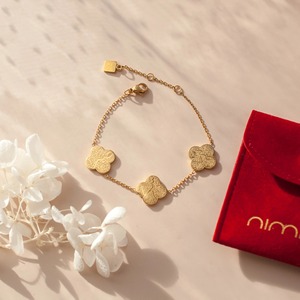 Vente en gros Bracelet trèfle musulman en acier inoxydable plaqué <span class=keywords><strong>or</strong></span> 18 carats <span class=keywords><strong>arabe</strong></span> Colliers pendentifs bijoux islamiques mode pour femmes - Product Image 3