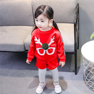 Mayoristas de Ropa Infantil en Tirupur, Camiseta Infantil con Mangas Elásticas con Estampado de Animales y Leggings de Spandex Sublimados Personalizados - Product Image 1