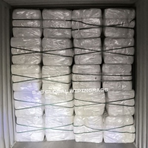 Trapos de Algodón Blanco para Limpieza Industrial, Trapos de Camisetas Recicladas, Piezas de Tela Cortadas - Product Image 1