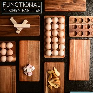 Latest Design Wood <b>Egg</b> Holder for Refrigerator <b>Storage</b> Display Rack <b>Egg</b> Tray Organizer Wood - Product Image 3