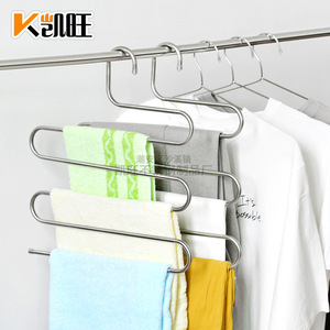 Stainless Steel Trouser Hanger 8mm Thickened Multi Layer S Shape Hook Type Wardrobe Storage Clothes Organizer - Product Image 4