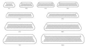 J30J ขั้วต่อเต้ารับตรง 9 คอร์แบบจีบ ส่วนประกอบอิเล็กทรอนิกส์