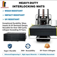 Losas de Pavimento de Plástico HDPE Más Vendidas, Resistentes al Aceite, Ligeras, Resistentes, Reciclables, Alfombrilla de Protección para el Suelo, Personalizables