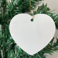 Ornaments Wholesale Custom Aluminum Sublimation Blanks Round Heart-shaped Sublimation Christmas Tree Ornaments