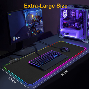 Fabrika fiyat özelleştirilmiş 800*300 uzun fare mat su geçirmez klavye ve fare mat mousepad rgb oyun - Product Image 5