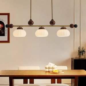 French Vintage Style Solid Wood <b>Chandelier</b> Gold Body E27 LED <b>Light</b> Source Round Shape For Bedroom And Dining Room - Product Image 3