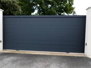 Porte coulissante moderne simple et automatique <span class=keywords><strong>en</strong></span> aluminium pour l'extérieur Conception avant Installation facile Cadre métallique <span class=keywords><strong>en</strong></span> vente - Product Image 2