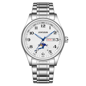 Montre pour homme en acier inoxydable, série Master Craftsman, phase de lune à quatre aiguilles, cadran à aiguilles, mouvement à quartz résistant à l'eau 30M - Product Image 2