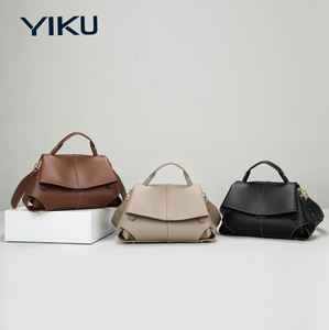 YIKU素食皮革吊带包女士新设计批发女士奢华手袋定制标志女士单肩斜挎包 - Product Image 4