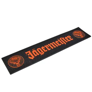 Tikar Bar Bir Tumpahan Silikon Bermerek Pvc Kustom Karet Promosi Ramah Lingkungan Bar Mat dengan Kustom Tuborg Logo OEM Bar Mat