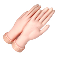 Faux Acrylique Conseils Mannequin En Plastique Amovible Prothèse Articulations Formation Pratique Art Nail Outil À Main Doigt Modèle Silicone