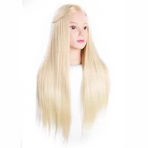 Leeons 613# Professional Training Head With Long Thick Hair Practice Makeup Hairdressing Mannequin Dolls Styling Head