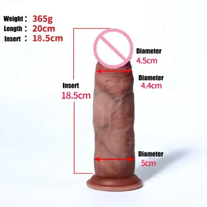 Pele deslizante realista dildo deslizante prepuce pênis hiper realismo pau silicone artificial dong com veias azuis