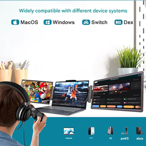 Monitor de Trading de 14 Pulgadas con Pantalla LCD, Extensor de Pantalla Triple Extendido de 1080p, Extensor de Monitor Cuádruple para Portátil - Product Image 6