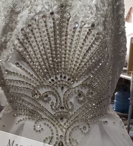 Robe de mariée S1250Q en promotion, sexy, perlée, de luxe, tendance, avec traîne détachable en queue de poisson - Product Image 4