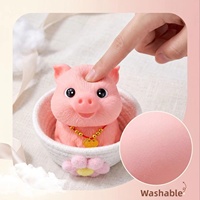 Jouet en silicone à presser - Doux, à récupération lente, anti-stress, en forme de cochon bouffant - Design mignon de chat de compagnie, boîte cadeau, cadeau de Noël