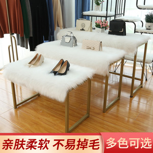 Tapis rectangulaire en fausse fourrure, antidérapant, lavable en machine, style moderne, pour présentoir de magasin de vêtements - Product Image 2