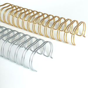 38 Mm Briefpapier Hete Verkoop Nylon Gecoat Metaal Zilver Licht Goud Boekbinddraad Dubbele Ringdraad O - Product Image 2