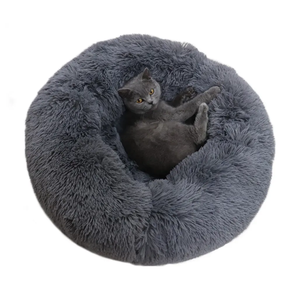 Folding Mechanism Beds Plush Faux Fur Dog Bed Orthopedic Cooling Animal Accessories Pet Sofa Luxury Velvet Fabric