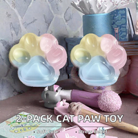 AFKLMNE Lot de 2 Jouets Sensoriels Anti-Stress Patte de Chat Taba Squishy Unisexe pour Adultes, Jouet à Presser en Silicone Souple pour Soulager l'Anxiété et le Stress, Idéal pour les Fêtes