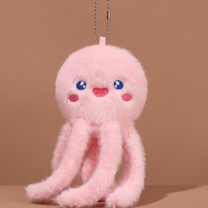 Venta al por mayor de fábrica: Llaveros de peluche de 5-15 cm con diseño de animales marinos (medusas, ballenas, tiburones) de la serie de dibujos animados para máquinas de garras - Product Image 6