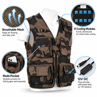 Gilet de refroidissement Peltier à séchage rapide, essentiel pour l'été, rechargeable, à semi-conducteurs, pour la pêche en extérieur