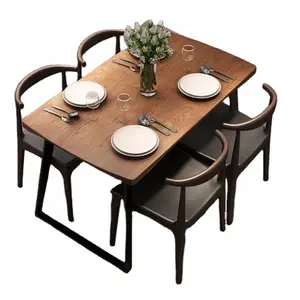 Foshan traditional design romantic hard wood dining table sets for home