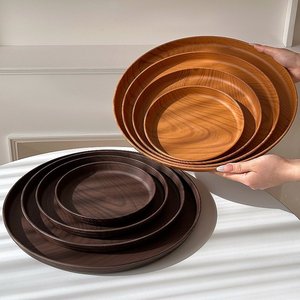 Plateau de service écologique en bois grainé, faux chêne, plat décoratif léger et durable pour la maison, l'hôtel, les mariages, les fêtes de Noël - Product Image 6