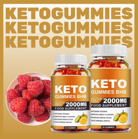 Gummies Céto de Haute Qualité pour Hommes et Femmes, 60 Unités, Marque Privée OEM, Vitamines Céto pour Adultes et Adolescents