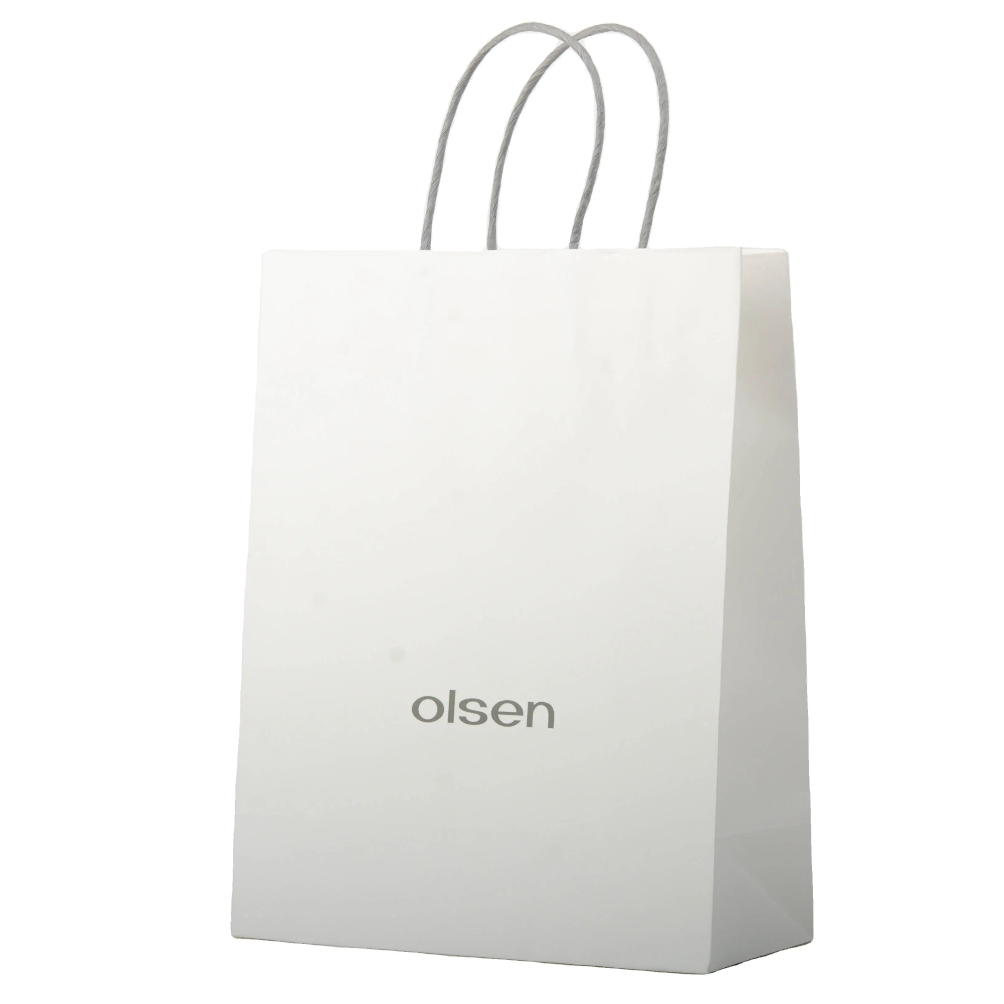 Green recyclable kraft paper shopping bag with your own logo printed