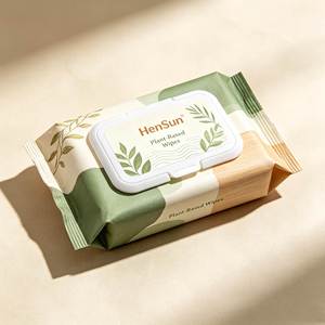 Lingettes nettoyantes douces pour le visage et les mains HenSun, en fibres végétales, sans alcool, non tissées, démaquillantes, sans plastique, biodégradables - Product Image 1