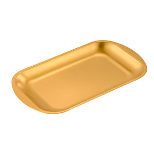 ถาดสี่เหลี่ยมสแตนเลสสตีลสไตล์เกาหลี 304 สำหรับร้านกาแฟ บาร์บีคิว ถาดเสิร์ฟ - Product Image 5