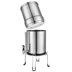 Bouteille de purification d'eau portable manuelle en acier inoxydable 304 avec charbon actif, filtration par gravité 0,2 micron, élimination de 99,99 % des bactéries pour l'extérieur - Product Image 4