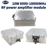 Penguat Daya Gelombang Milimeter Solid State Broadband 6-18 MHz, Gain 40 DB, 28 VDC PSat, 40 DBm, Uji EMC, Perang Elektronik