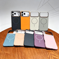 Casing Pelindung Magnetik dengan Tombol Kamera, Silikon Cair Anti Jatuh untuk iPhone 17 16 15 14 13 12 11 Pro Max