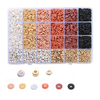Kit de bracelet double anneau DIY haut de gamme aux couleurs Macaron Morandi avec perles en argile polymère, perles lettres et perles intercalaires